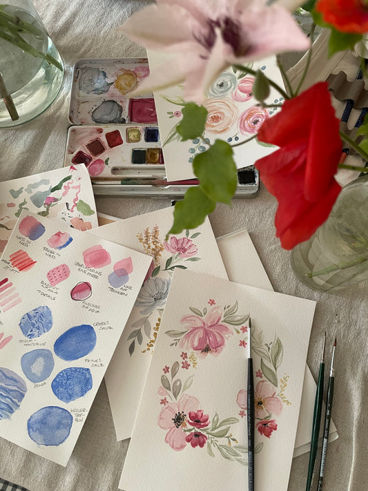 27.7. (ab 10 Jahren) Aquarellkurs Blumen